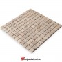 23x23mm Denizli Eskitme Traverten Fileli Mermer Mozaik- DT1560